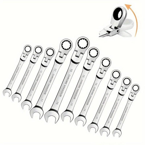 Flexible Head Ratchet Wrench Set