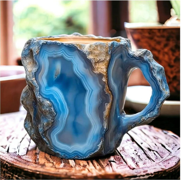 Imitation mineral resin crystal coffee cup